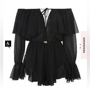 House of CB Ramona Playsuit - Black - Size M